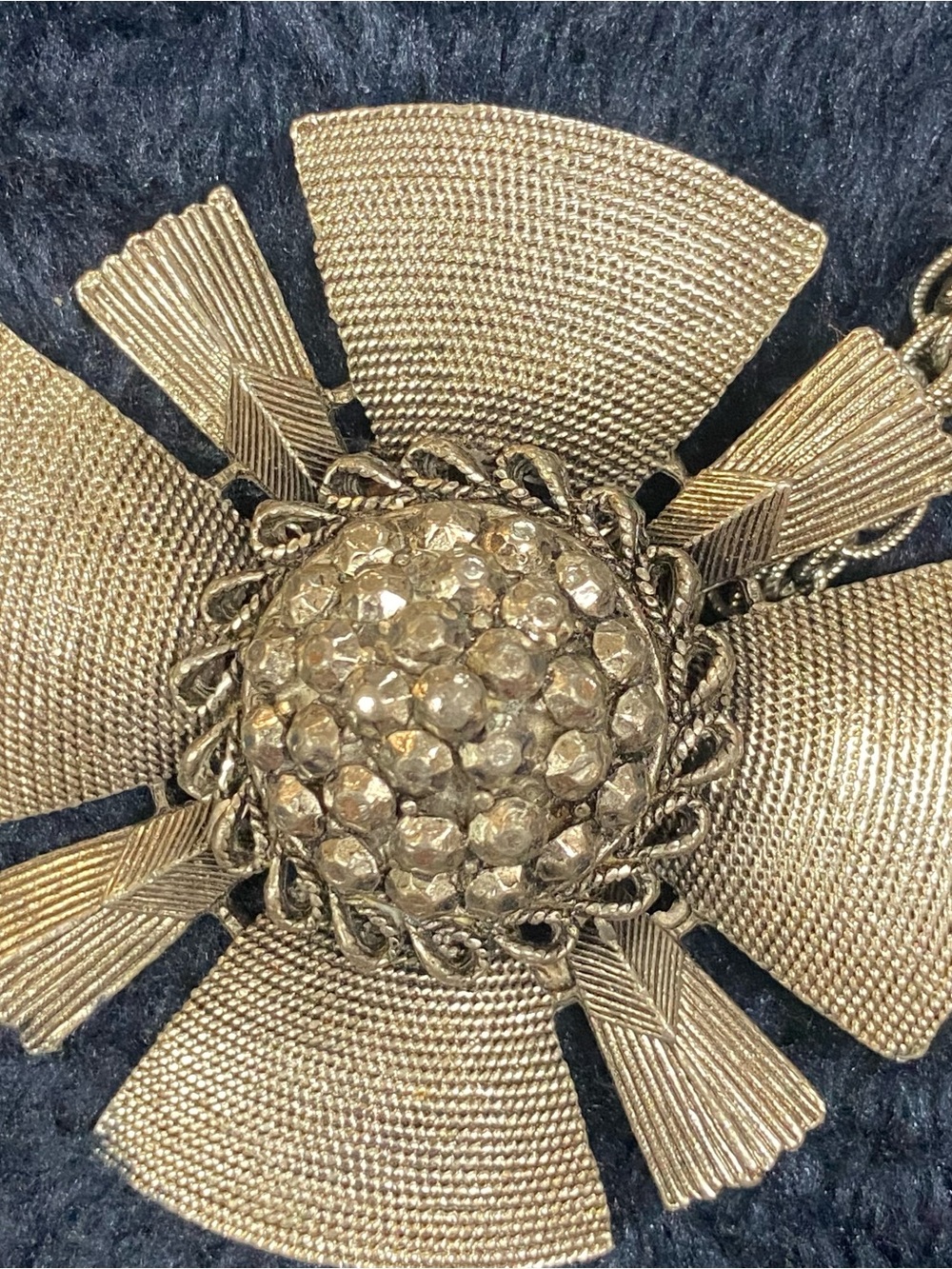 Modernist Silver flower Necklace